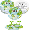 ShiviAaryan Designs 25 Plantable Seed Paper Cards- Earth Circles with Wildflower Seeds, Craft Activity, Educational Garden Party Favor, School Crafts - 2.5 inch