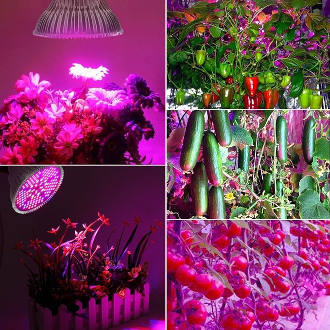 [Pack of 2] 100W Led Plant Grow Light Bulb, Full Spectrum 150 LEDs Indoor Plants Growing Light Bulb Lamp for Vegetables Greenhouse and Hydroponic, E26 E27 Base Grow Light Bulbs, AC 85~265V