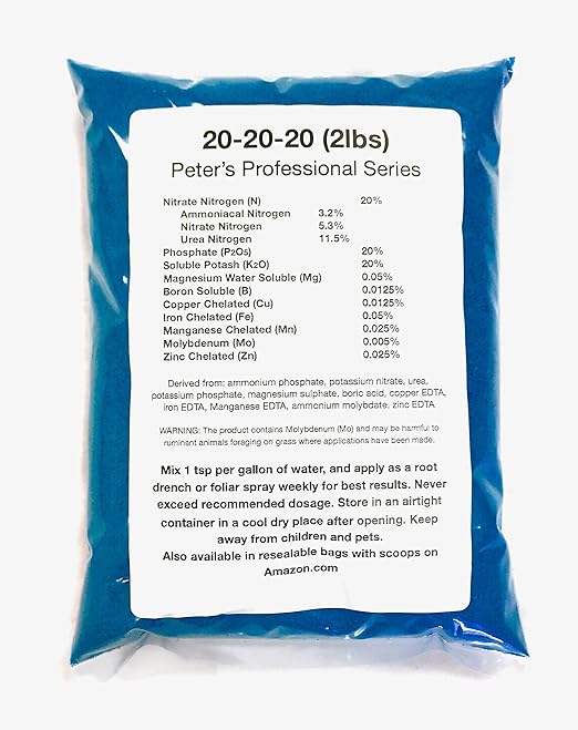 Peter's 20-20-20. 2 Pounds. General Purpose Water Soluble Fertilizer with Micro Nutrients.