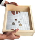 Voulosimi Metal Soil Sifter - 1/4" Mesh Screen Multi-Purpose Garden Sifter for Compost, Rock and Dirt - 11.8 x 9.8 inch