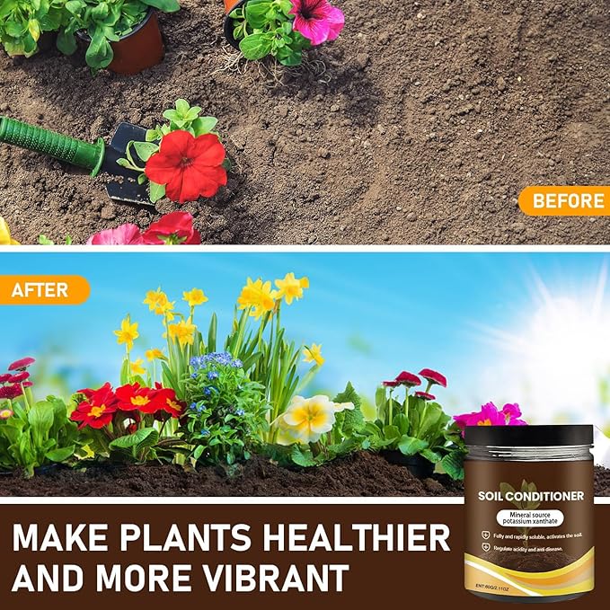 2Pcs Soil Activators, Organic Soil Activators and Plant Fertilizers, Soil Pro Activator, Water-Soluble Formula for Optimal Nutrient Uptake, Promoting Plant Rooting 120g