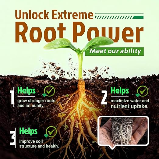 Dr. Raifya's Mycorrhizal Fungi Inoculant, 10X Concentrated, Up to 700 Plants–Organic Root Stimulator to Strengthen Roots, Enhance Growth & Increase Yield, Safe for Vegetables, Flowers & Fruits, 2.2lb