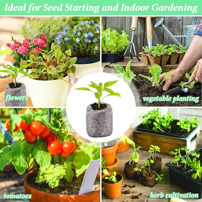 Legigo 200 PCS 30mm Peat Pellets Seed Starter Soil, Compressed Seed Starting Pods Plant Starter Soil Pods Plugs for Seedlings, Peat Pods for Starting Seeds, Herbs Tomatoes Flowers and Vegetables