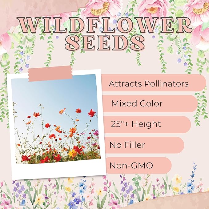 Wildflower Seed Packets Let Love Bloom Party Favors (Pack of 30) - For Wedding Engagement Anniversary Bridal Shower Favor