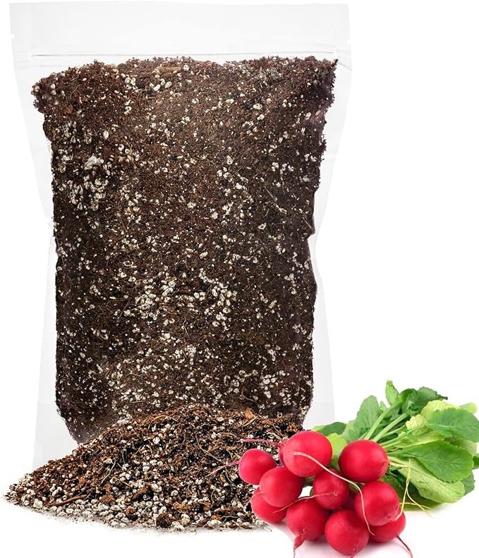 GARDENERA Premium Organic Potting Soil for Radish - (2 Quart Bag)