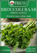TKE Farms & Gardens - Broccoli Raab Seeds for Planting, 1000+ Non-GMO Heirloom Seeds, Enjoy Nutritious Italian Greens, Grow Tender, Flavorful Spring Rapini, Includes Easy Instructions for Your Garden