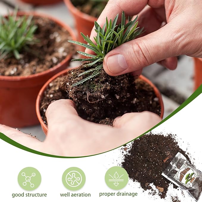Bonsai Soil Mix 1qt Ready to Use, Organic Bonsai Tree Soil Fits for Small Bonsai Pot, Suitable for Bonsai Seedling, Repotting, or Bonsai Starter Kit