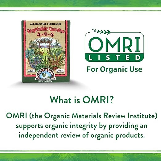 Down To Earth All Natural Fertilizers Organic Vegetable Garden - Plant Food for Vegetables, Herbs, Greens and Raised Beds 4-4-4, 1 lb