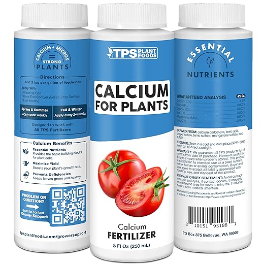Calcium for Plants Made from Organic Inputs, Prevents Common Deficiencies, Liquid Plant Fertilizer 128 oz (1 Gallon)