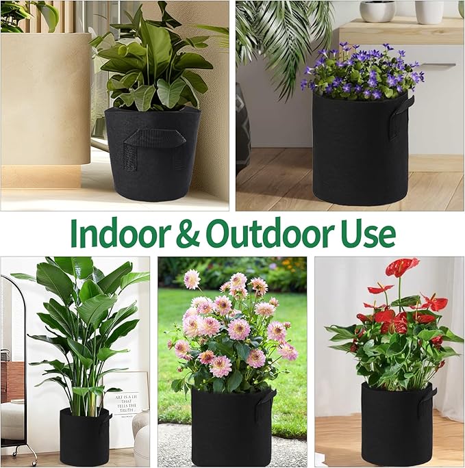 XGBDL 10 Pack Lily Plant Pots for Pond, Aquatic Pond Planter for Pond Reusable Pond Plant Basket Grow Bags for Pond, Aquatic Plants, Potato, Carrot, Onion, Flower (1 Gallon)