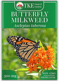 TKE Farms & Gardens - Butterfly Milkweed Seeds for Planting, 100+ Heirloom Non-GMO Seeds, Grow Vibrant Orange Flowers That Attract Monarch Butterflies, Easy Instructions Included, 1 Packet