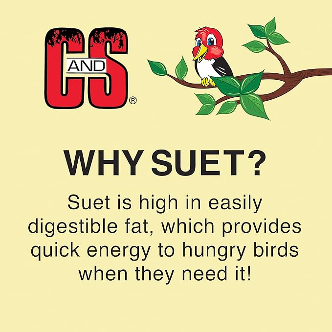 C&S Wild Bird Woodpecker Suet Nuggets Mega Box, 8 Pounds (Pack of 2)
