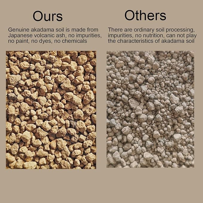 Akadama Bonsai Soil 2lbs Horticultural Potting Soil Amendment Cacti Succulent Plant Soil, Prevent Over Water, Provides Optimal Water Retention, Fast Drainage, YFAK000