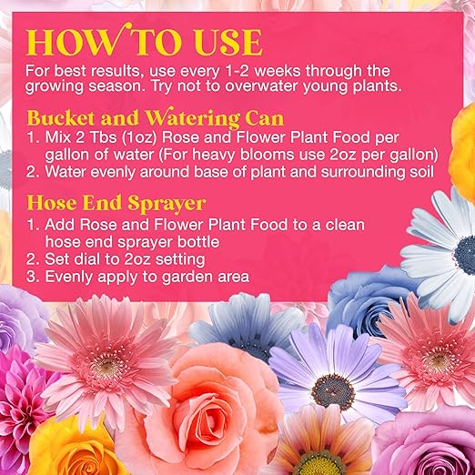 Bloom City Rose & Flower Plant Food – Liquid Fertilizer for More Blooms, Vibrant Color & Healthy Growth, 32 oz