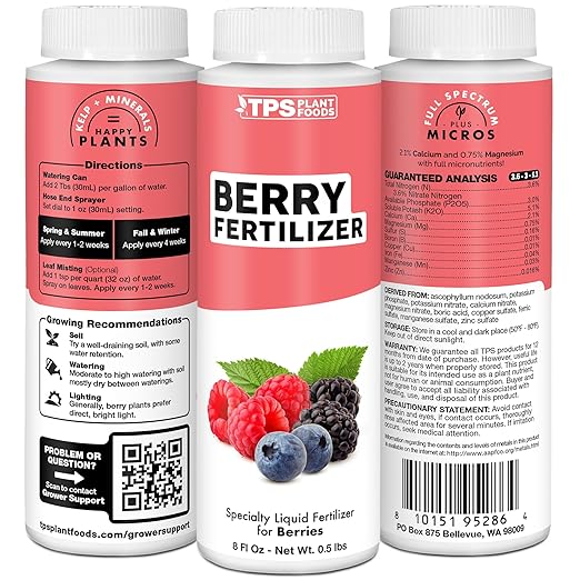 Berry Fertilizer – Liquid Plant Food for Bigger Harvests, Stronger Roots & Healthy Growth, 32 oz