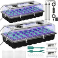 Seed Starter Tray with Grow Light,72-Cell Seed Starter Kit with Magnetic Hygrometer,Seed Germination Kit with Humidity Dome,User-Friendly Plant Germination Trays for Indoor Plants
