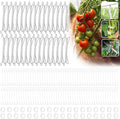 30pcs Tomato Support Hooks with 60pcs Tomato Clips, J Hooks to Prevent Tomatoes from Pinching or Falling Off, Garden Hooks with 33.3ft Twine, Plant Climbing Hooks for Tomatoes Cucumber