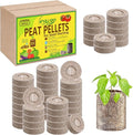 Legigo 50 Pcs 30mm Seed Starter Peat Pellets Pods for Seedlings- Compressed Seed Starting Pellets Seed Starter Pods Plugs Soil Peat Pods for Starting Seeds, Garden Planting Herb Flower Vegetables