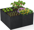 GREANER Raised Garden Beds Outdoor, 2x2FT-4 Grids Breathable Planting Container for Outdoor, Heavy Planter Raised Beds for Growing Vegetables Potatoes Flowers Herbs