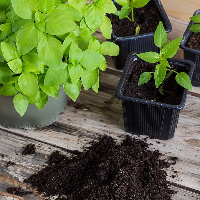 Minute Soil - Compressed Coco Coir Fiber Grow Medium - 60 MM Disks - 10 Pack = 5.5 Quarts of Potting Soil - Indoor Container Gardening: Seed Starting, Plants, Herbs, More - Just Add Water - OMRI