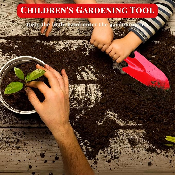 Garden Trowel for Digging and Planting, Mini Colorful Metal Hand Shovel, Small Trowel Set Garden Tools for Flower Soil Planting Digging Transplanting Ideal Gardening Gift for Kids
