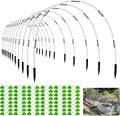8FT Garden Hoops Grow Tunnel Kit - Rust-Free Fiberglass Frame for Raised Beds, 72pcs - DIY Plant Support for Garden Netting, Vegetable Garden Hoops Kit, Row Covers, and Greenhouse Hoops