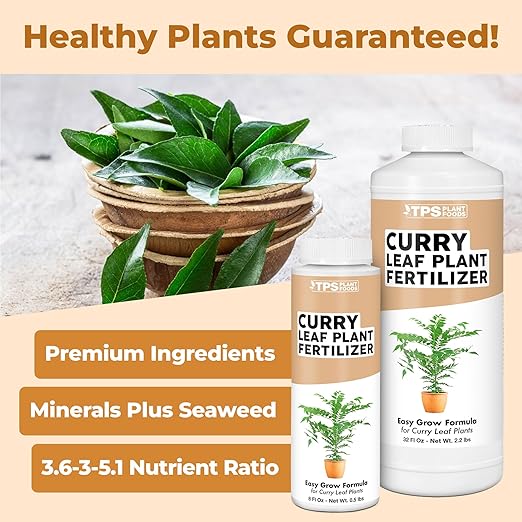 Curry Leaf Fertilizer – Liquid Plant Food for More Leaves, Bushier Growth & Deep Green Foliage, 32 oz