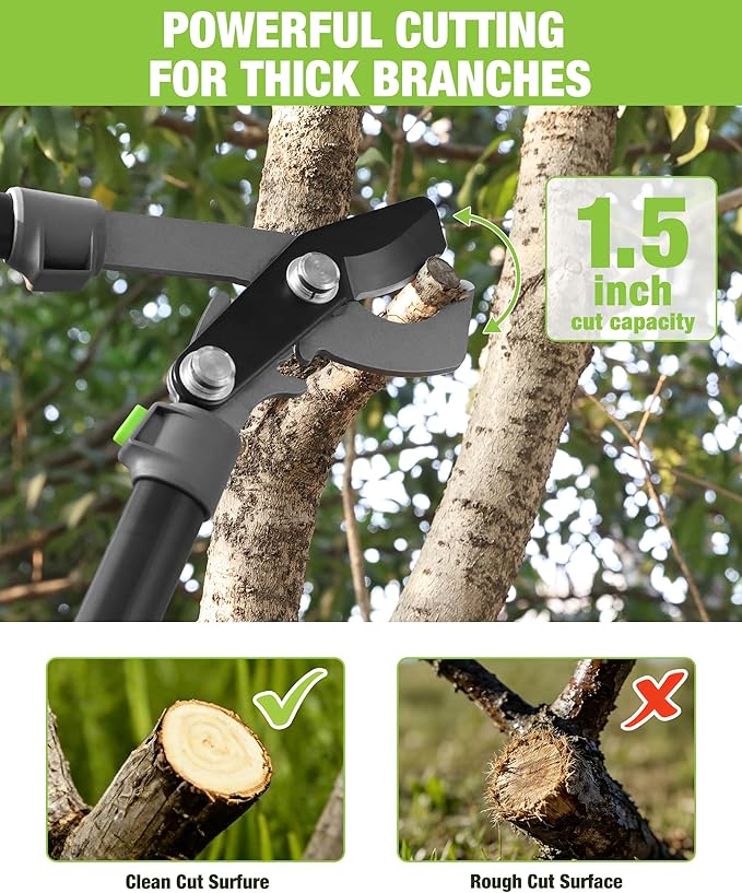 WORKPRO Extendable Bypass Lopper for Gardening, 25-37" Branch Cutter with 1.5" Cutting Capacity, Heavy Duty Pruning Shear Featuring Gear System for Tree Trimming, Tree Cutter Handheld with SK5 Blade