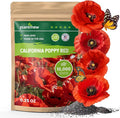 California Poppy Seeds for Planting, Red Poppy Flower Seeds, Bulk 10,000+ Seeds (0.35 oz), Easy to Grow, California State Flower for Garden