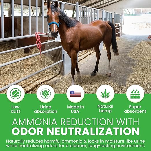 Hemp Animal Bedding 1 Lb = 5.1 Liters of Natural Ground Hurds - Super Absorbent- DUST Free- for Your Horse, Chicken, Rabbit, Reptile, Hamster, Cage Coop or CAT Litter - USA Grown - Carbon Negative