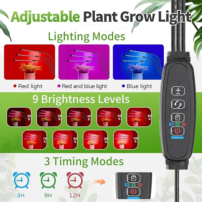 Tabletop Mini Greenhouse Indoor with Grow Light, Small Greenhouse Kit for Indoors, Tiny LED Plant Nursery with Timer & Zippered Door for Seed Starter, 25.6" L x 15.8" W x 20" H