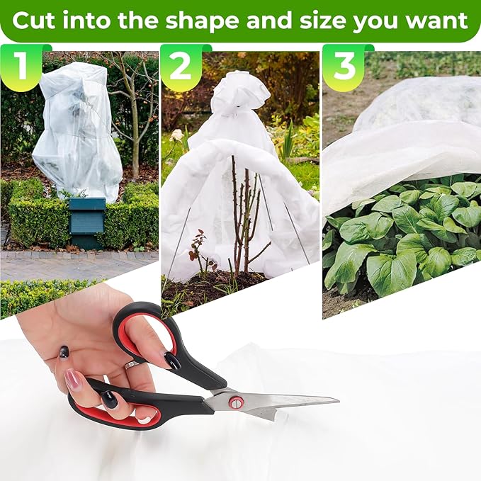Covers Freeze Protection, Cookmaster 10x50FT Frost Cloth Plant Freeze Protection, Garden Floating Row Covers for Raised Beds/Vegetables Insect/Winter Frost (White)