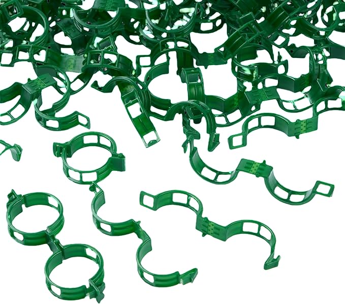 200Pcs Garden Vine Plant Support Clips,Plastic Fixing Clips for Securing and Training Climbing Plants,Tomatoes,Grapes,Vine Vegetables and Potted Plant (200, Green)