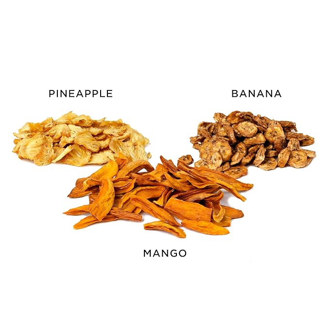 Mavuno Harvest Organic Dried Fruit Variety Pack | Dried Mango, Pineapple, and Banana | Healthy, Vegan, No Sugar Added, Non GMO Snacks for Kids & Adults | 2 Ounce, Pack of 3