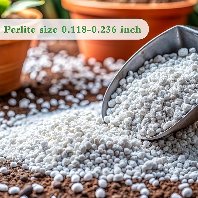 Perlite, 8QT Premium Organic Perlite for Plants, Enhances Soil Drainage and Aeration, Perfect Perlite for Plants Indoor & Outdoor, Horticultural Perlite for Gardening, Perfect for Potting Mixes