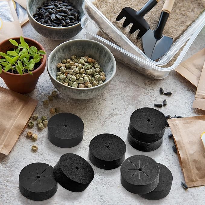 Lallisa 360 Pcs Clone Collars 2 Inch Foam Inserts for Hydroponic Cloning Machines Fits 2" Net Pots Reusable Collars for Hydroponics Plant Germination in DIY Cloner and Clone Machines (Black)