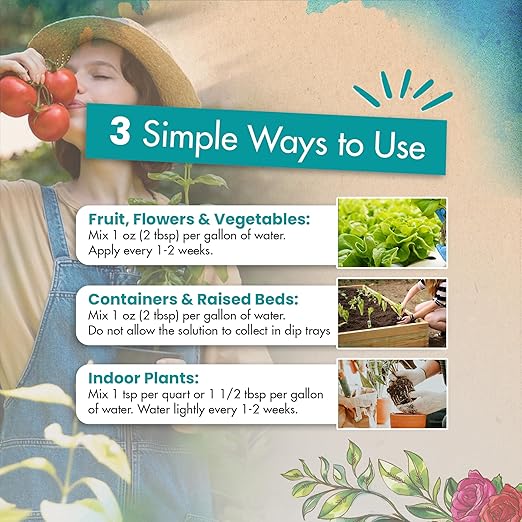 1 Gallon Organic Fish Emulsion Fertilizer for Plants - Ideal Liquid Fish Fertilizer for Plants, Flowers, Fruits & Vegetables, 2-3-1 NPK - Sustainably Sourced and Hydrolyzed for Steady Growth