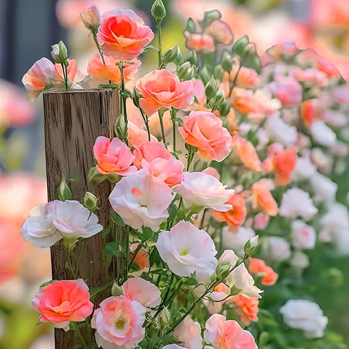 Mix Lisianthus Seeds for Planting, 301+pcs Perennial Lisianthus Flower Seeds, Non-GMO Cut Flowers Beauty Ornamental Flowers Plants for Home Garden Outdoors Indoors