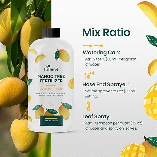 32oz Mango Fruit Tree Fertilizer - Makes 32 Gallons of Mango Tree Fertilizer for Mangoes, Nutrient-Rich Liquid Plant Food for Strong Roots, Lush Foliage, and Abundant, Juicy Mangos