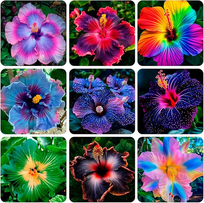 115+Perennial Hibiscus Flower Seed for Planting Outdoor Tropical Garden Non-GMO Heirloom