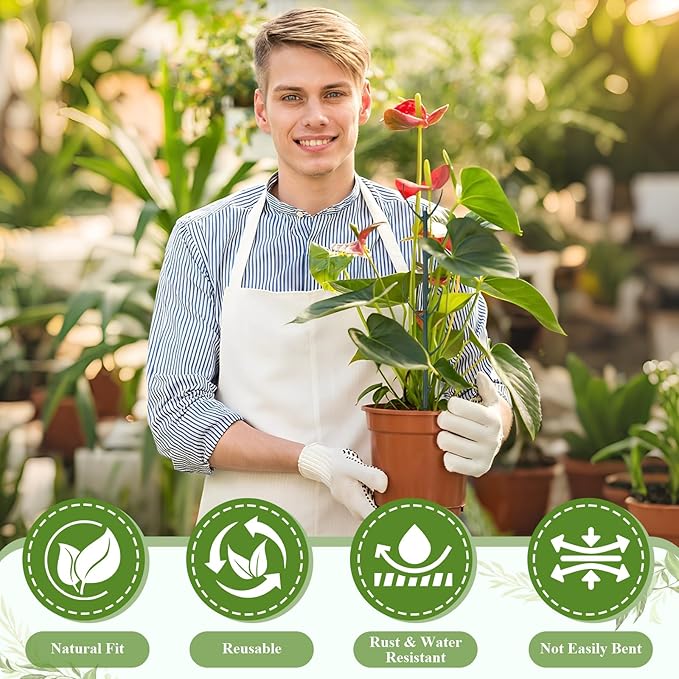 21PCS Stackable Monstera Plant Support Stakes for Indoor & Outdoor Plants, Includes Clips, Tags, Suitable for Supporting Monstera and Climbing Plants,for Vine Climbing and Stem Stabilization