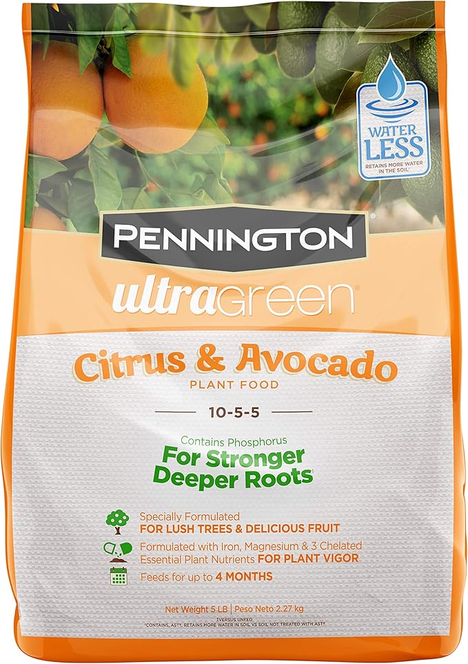 Pennington 100525941 UltraGreen Citrus & Avocado 10-5-5 Plant Food, 5 lb