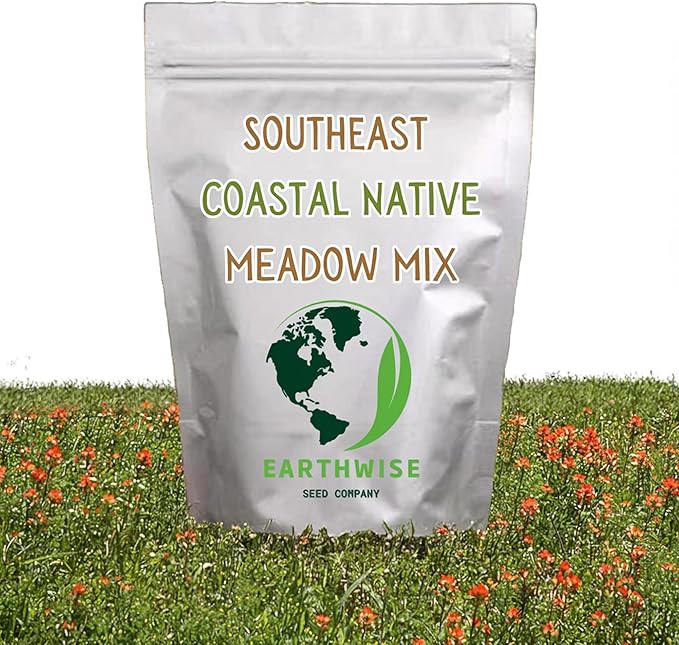 Earthwise 1/4 lb Southeast Native Meadowscaping Mix – Low-Maintenance, Wildlife-Friendly Wildflowers – 500 sq. ft. Coverage