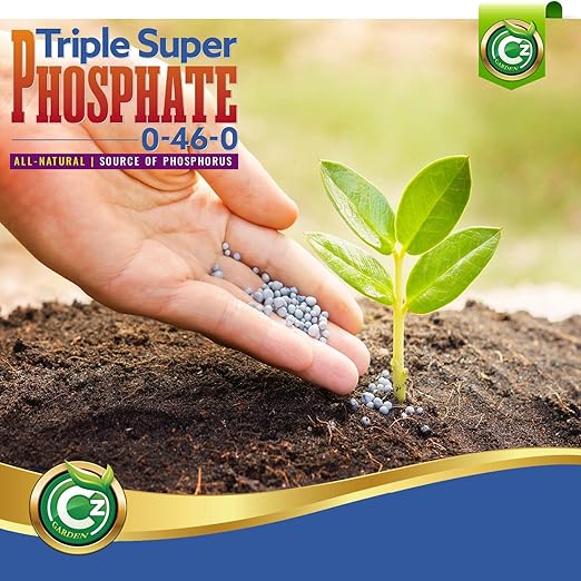 Triple Super Phosphate 0-46-0 Fertilizer - Made in USA - Bloom Booster - TSP Pure Phosphorus Plant Food for Indoor/Outdoor Plants and Flower Gardens - Fruit, Vegetables, Holistic Herbs, Trees & More!