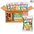 Sensible Portions Veggie Straws - Garden Snacks Variety Pack, Sea Salt, Ranch, Cheddar, Apple Cinnamon, Gluten Free Bulk Snacks, 1 Oz (Pack of 24)