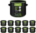 BN-LINK 10-Pack 5 Gallon Grow Bags, Heavy Duty Aeration Fabric Pots with Handles, Thickened Nonwoven Plant Bags for Vegetables, Flowers, Fruits