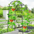 Garden Arch Trellis for Climbing Plants Outdoor 6.7 ft Height Large Tunnel Trellis Support for Vegetables Plant Cucumber Trellis for Garden Raised Bed, Black