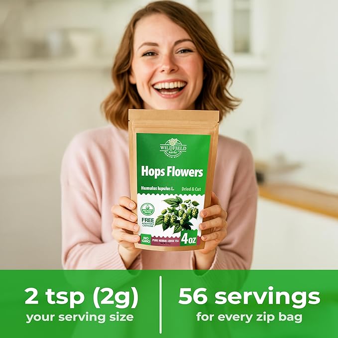 4 oz. Hops Herb Dried Tea Hops Flowers Herbal (Humulus Lupulus L.) - 113 Gramm Herb Tea Lupulo Entero