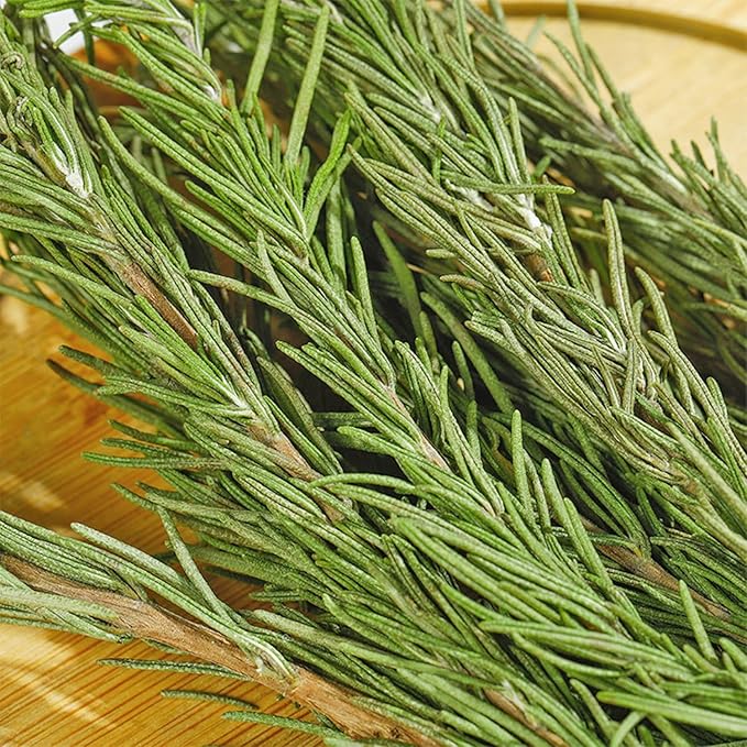 Natural Dried Whole Rosemary Sprigs, 2.5oz(70.0g), 30~40 Sprigs, Premium Grade Dried Rosemary Sprigs for Baking & Beverages, Non-GMO