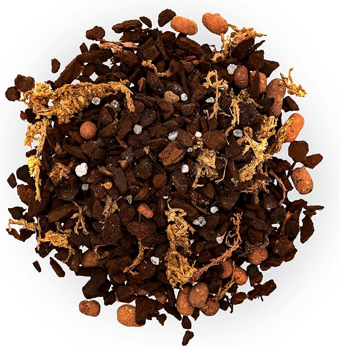 Premium Orchid Soil Mix by Gardenera - Hand Mixed New Zealand Pinus Radiata 100% Natural Potting Soil Bark Mix - for Phalaenopsis Orchid - 5 Quart - Made in USA